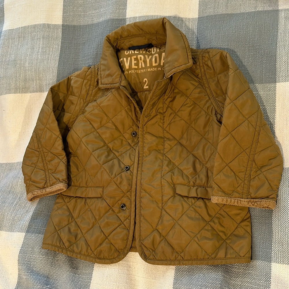 GUC Crewcuts boys khaki quilted jacket size 2